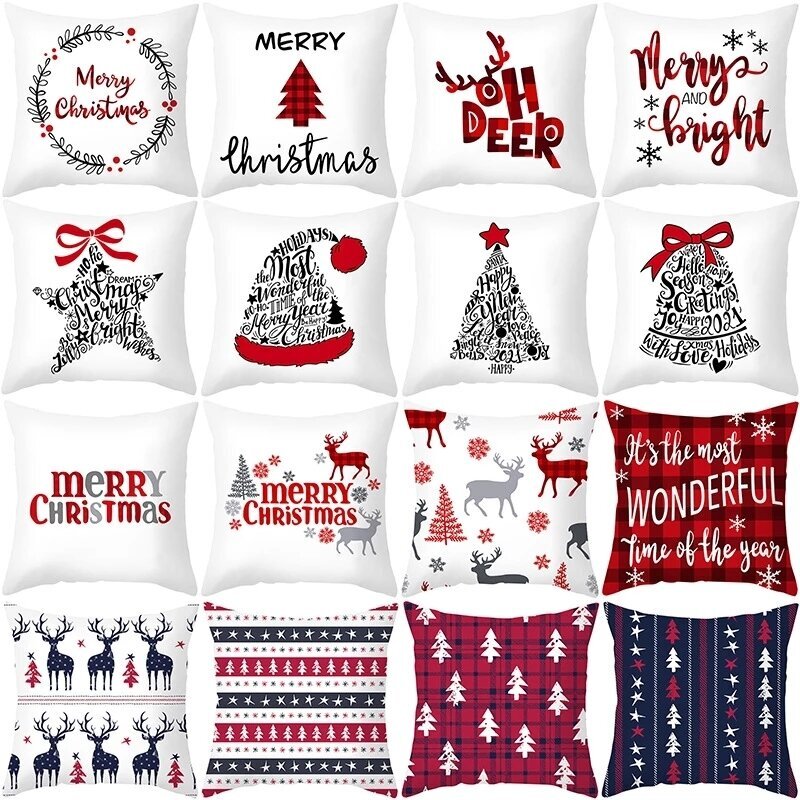 (31-180)45cm Joulutyynynpäällinen Navidad Hyvää joulukoristeita kotiin Joulu Noel Joulukoristeet Uudenvuoden lahjat hinta ja tiedot | Joulukoristeet | hobbyhall.fi