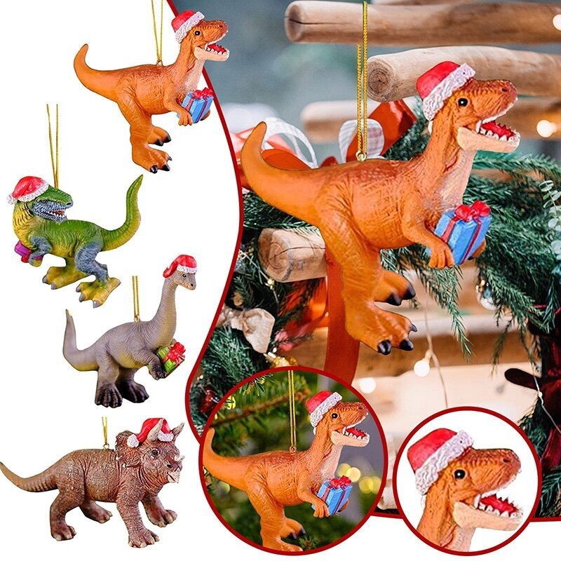 (Tyyli 1)Joulukoristeet Dinosaurukset Riipus Riipus Sarjakuva Akryyli Dinosaurukset Xmas Tree Autokoristeet Kodinsisustus Lahjat Uusi hinta ja tiedot | Joulukoristeet | hobbyhall.fi