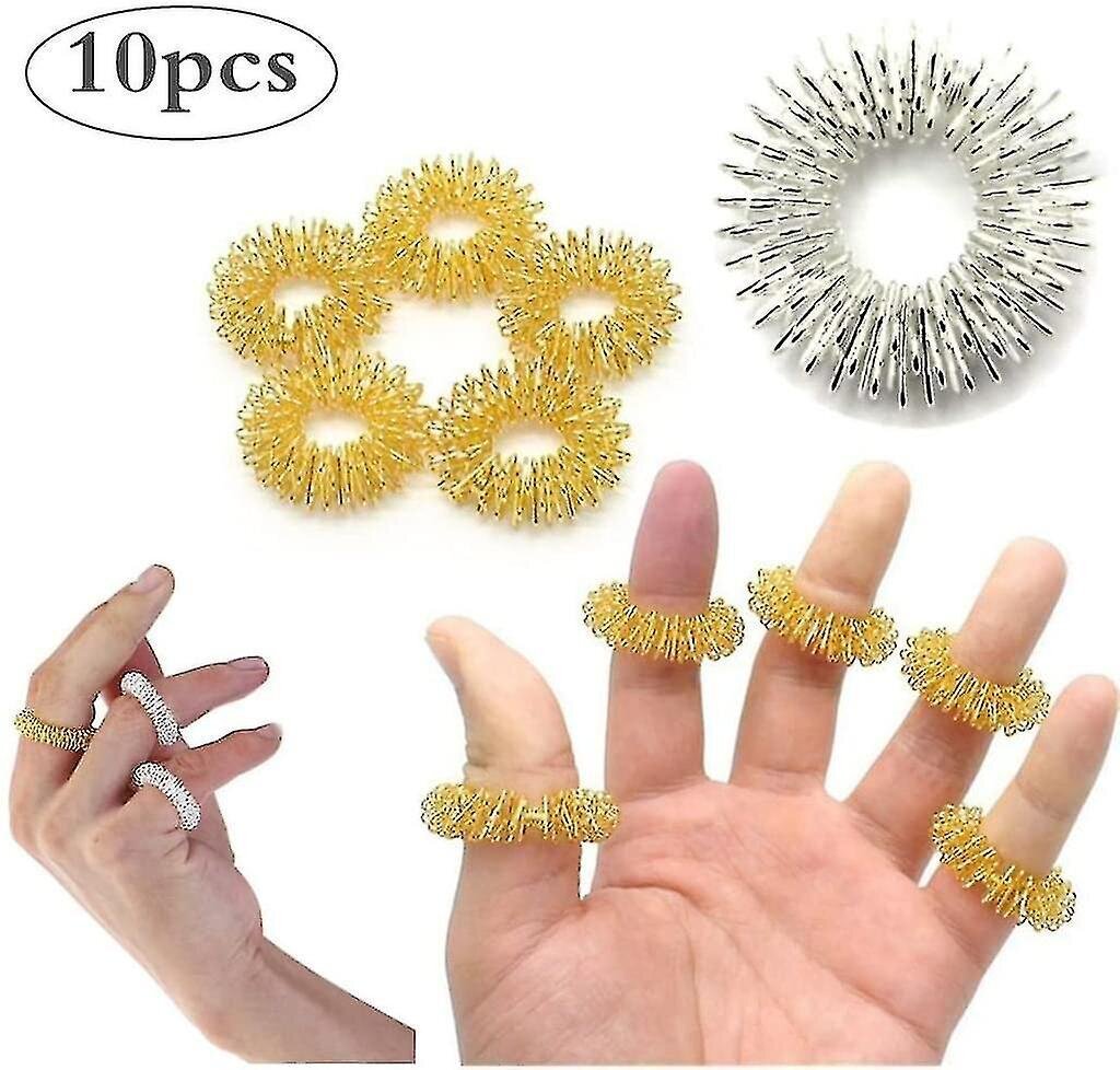 10 Kpl Spiky Sensory Finr Rings, Spiky Finr Ring/Sur Ring hinta ja tiedot | Hierontalaitteet | hobbyhall.fi