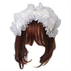 Victorian Retro Lace Sweet Kaksikerroksinen Otsapanta_White hinta ja tiedot | Joulukoristeet | hobbyhall.fi