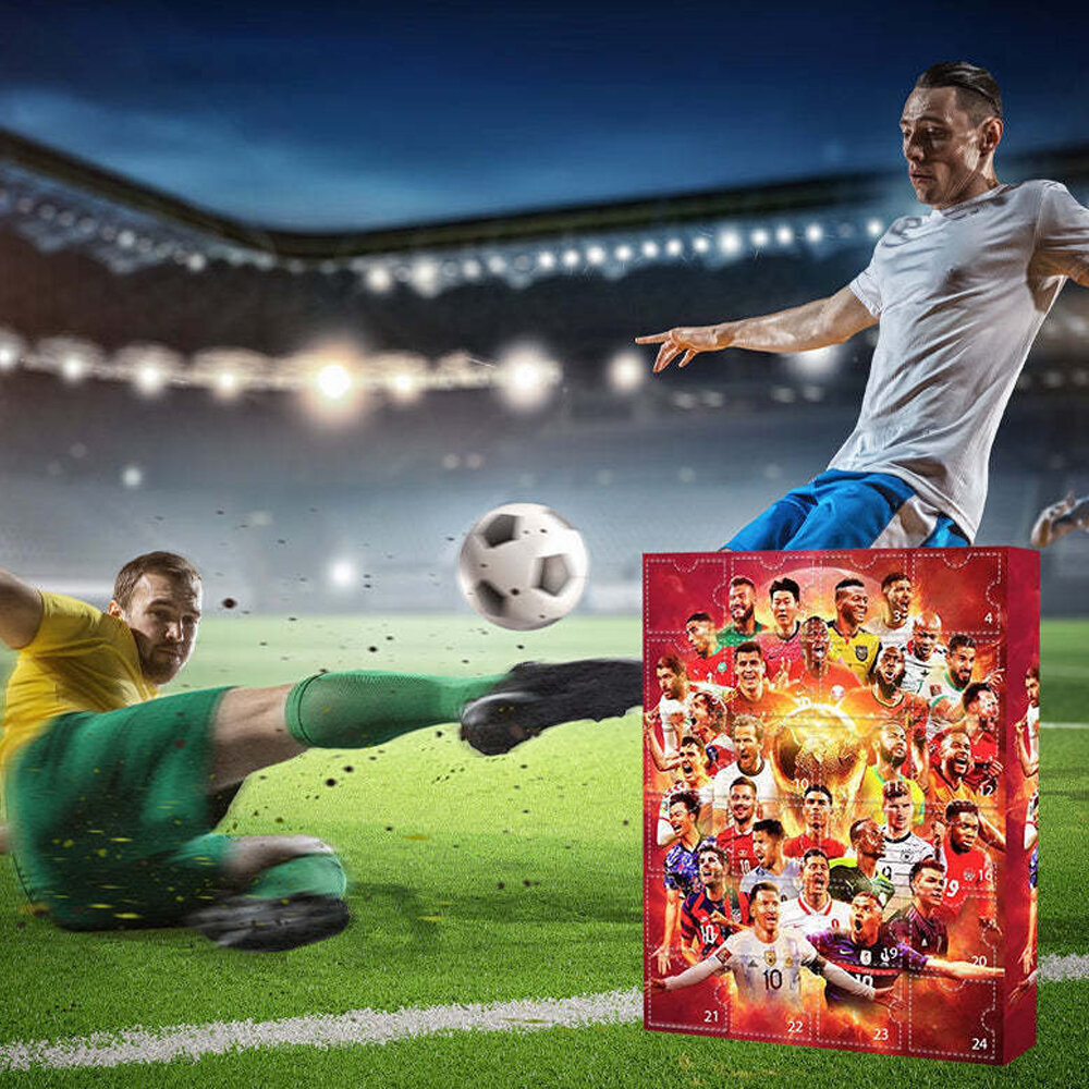 Vuoden 2024 MM-kisojen adventtikalenteri, MM-kisojen adventtikalenteri, Christmas Blind Box Messi, Kairo, Mbappe jne. hinta ja tiedot | Joulukoristeet | hobbyhall.fi