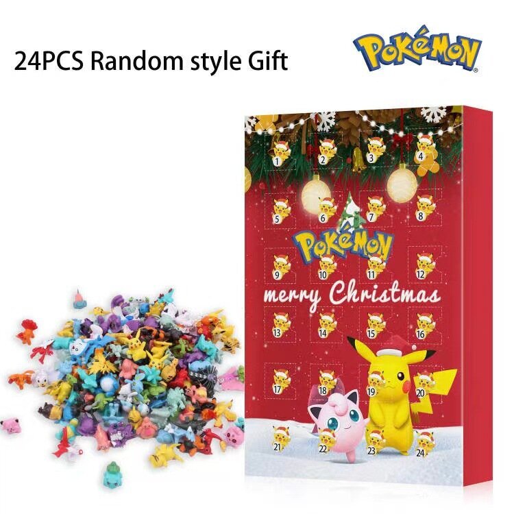 Pokemonin joulun adventtikalenteri, parhaat joululahjat lapsille 24 kpl, Pokemon Pet Elf -jouluverholaatikko hinta ja tiedot | Joulukoristeet | hobbyhall.fi