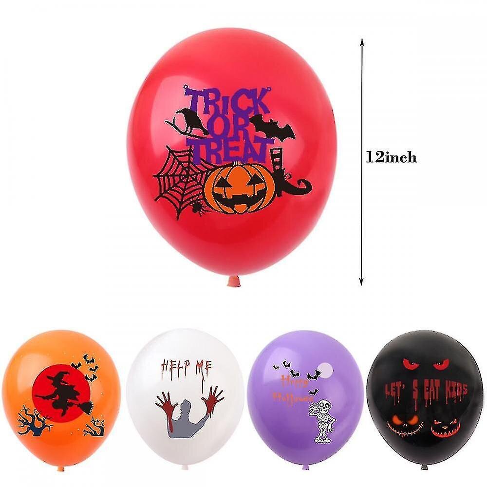 30 Kpl Ilmapalloja 12 Tuuman Halloween-Teemajuhlalateksiilmapallot, Juhlakoristukseen, Bir hinta ja tiedot | Joulukoristeet | hobbyhall.fi