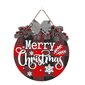 1Kpl Merry Christmas Seppele Kyltti 30*30Cm Etuoveen Xmas Decor Buffalo Plaid Woode hinta ja tiedot | Joulukoristeet | hobbyhall.fi