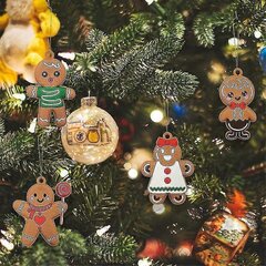 12 Kpl Piparkakkumiehen Koristeet Joulukuusikoristeet Gingerman Hanging Christmas_1 hinta ja tiedot | Joulukoristeet | hobbyhall.fi