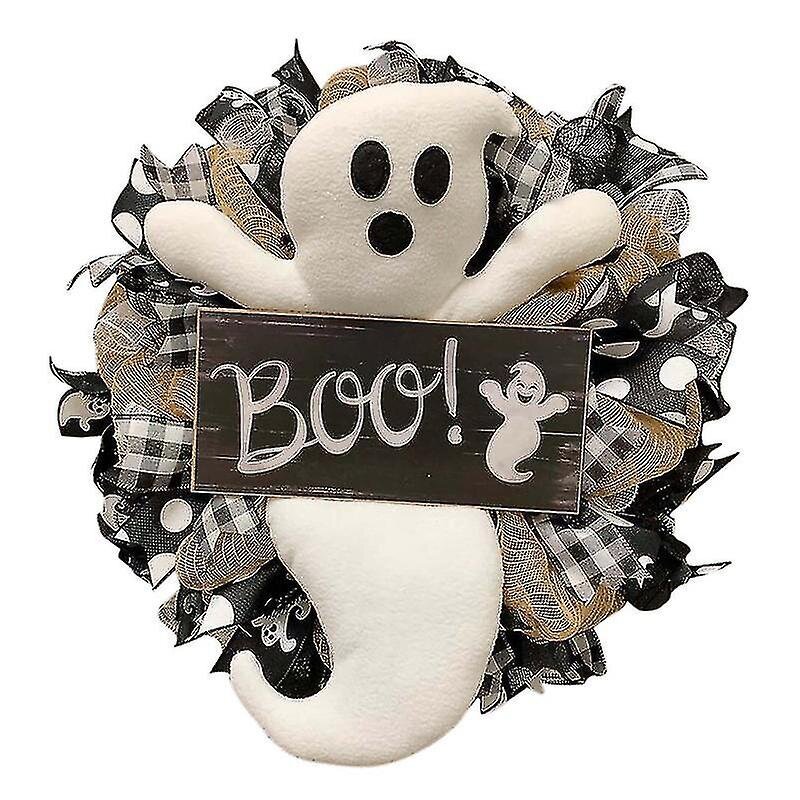 Garland Decoration Boo!  Ghost Garland Outdoor Etuoven Sisäseinän Koristelu Hunajakenno hinta ja tiedot | Joulukoristeet | hobbyhall.fi