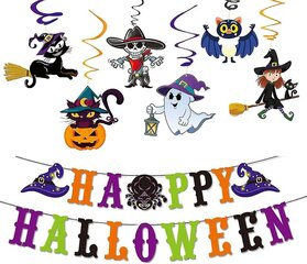 Halloween-Sisustussarja, Halloween-Sisustus, Halloween-Bannerit, 6 Kpl Spiraalia hinta ja tiedot | Joulukoristeet | hobbyhall.fi