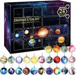 Space Advent Calendar - 24 Day Countdown Kalenteri Cosmic Galaxy Collection Set - Planetary Collection Set - 2024 Advent Calendar Set hinta ja tiedot | Joulukoristeet | hobbyhall.fi