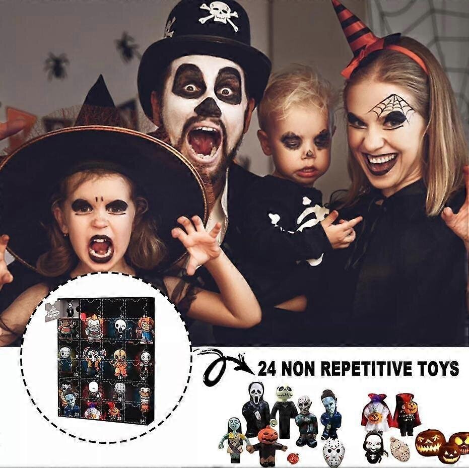 24X Halloween-nukke adventtikalenteri Painajainen ennen joulua Adventtikalenteri hinta ja tiedot | Joulukoristeet | hobbyhall.fi