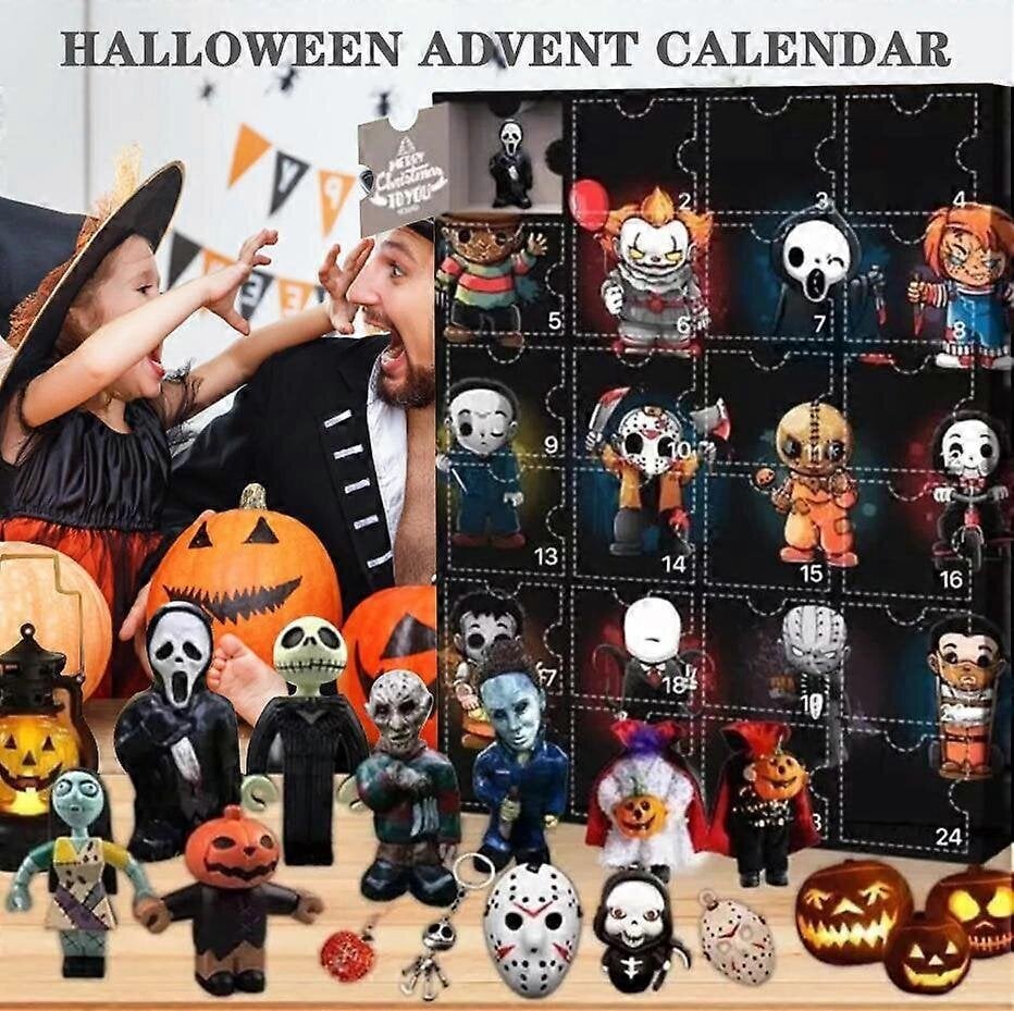 24X Halloween-nukke adventtikalenteri Painajainen ennen joulua Adventtikalenteri hinta ja tiedot | Joulukoristeet | hobbyhall.fi