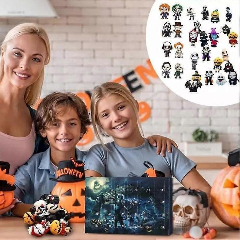 2024 24 päivän Halloween-kalenteri, sisältää 24 lahjanukkea hinta ja tiedot | Joulukoristeet | hobbyhall.fi