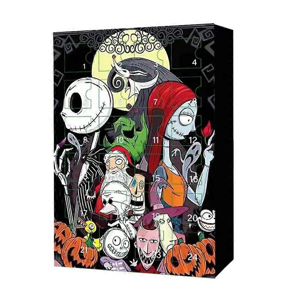 Halloweenin adventtikalenteri 2024, painajainen ennen joulua adventtikalenteri sokkolaatikko, pelottavat nukke-kauhuhahmot, lahjat lapsille hinta ja tiedot | Joulukoristeet | hobbyhall.fi