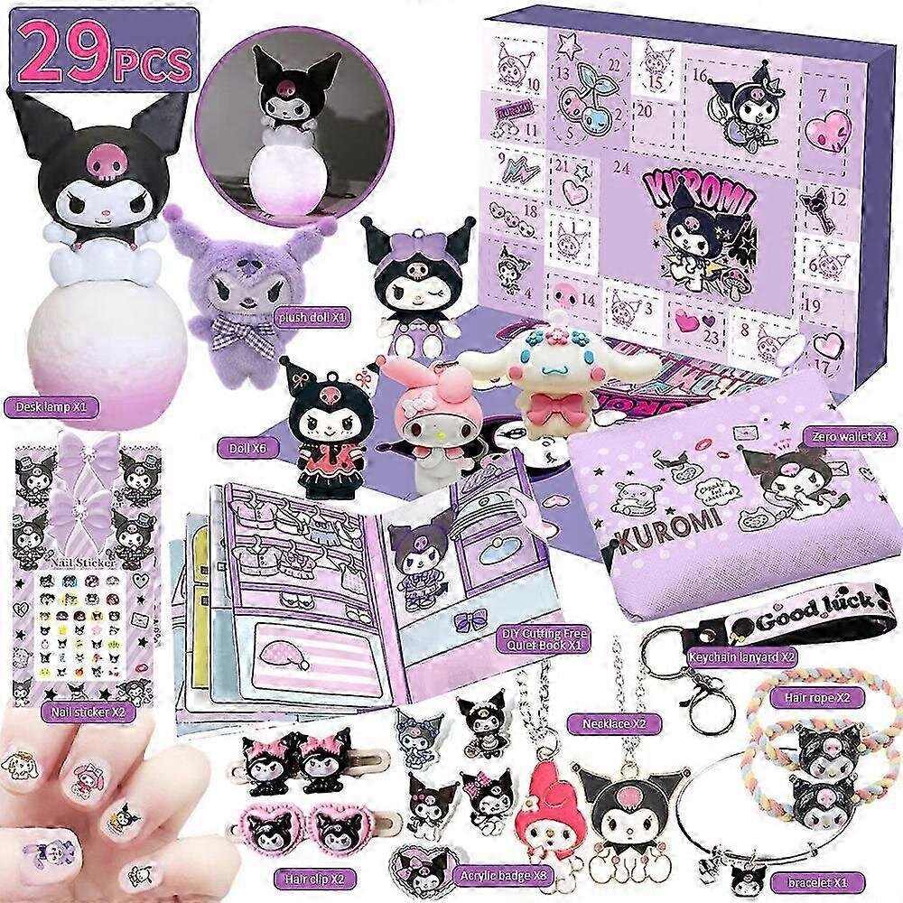 Joulun adventtikalenteri 2024 Kuromi My Melody Cinnamoroll Sanrio Lelutarvikkeet Joulukalenteri Lapset Lahjat hinta ja tiedot | Joulukoristeet | hobbyhall.fi