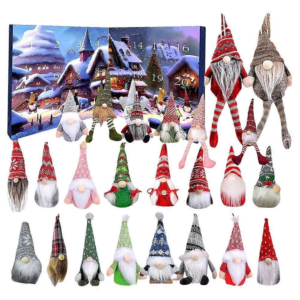 Joulun adventtikalenteri 2024 Gnome Dolls 24 päivän joulukalenteri Joulun lähtölaskentakalenteri lapsille lahja hinta ja tiedot | Joulukoristeet | hobbyhall.fi