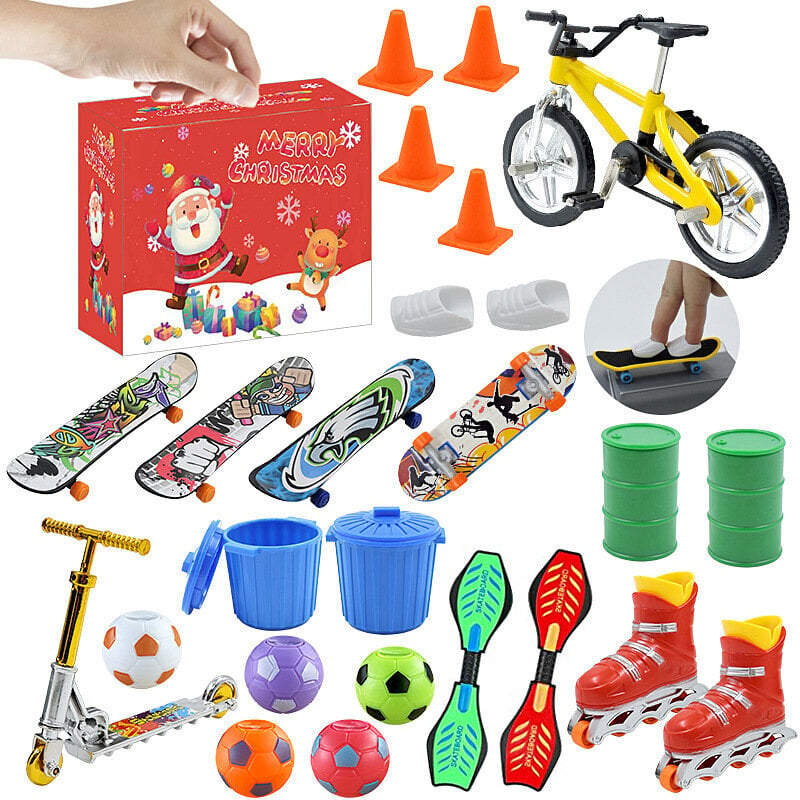 Mini Finger Skateboard Christmas Blind Box Christmas värillisellä rullalaudalla lapsille, teini-ikäisille ja aikuisille hinta ja tiedot | Joulukoristeet | hobbyhall.fi