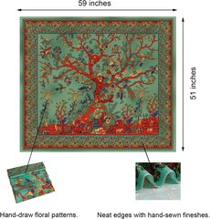 Tree of Life Bohemian Tapestry Wall Art Decor 130cm x 150cm hinta ja tiedot | Peitot | hobbyhall.fi