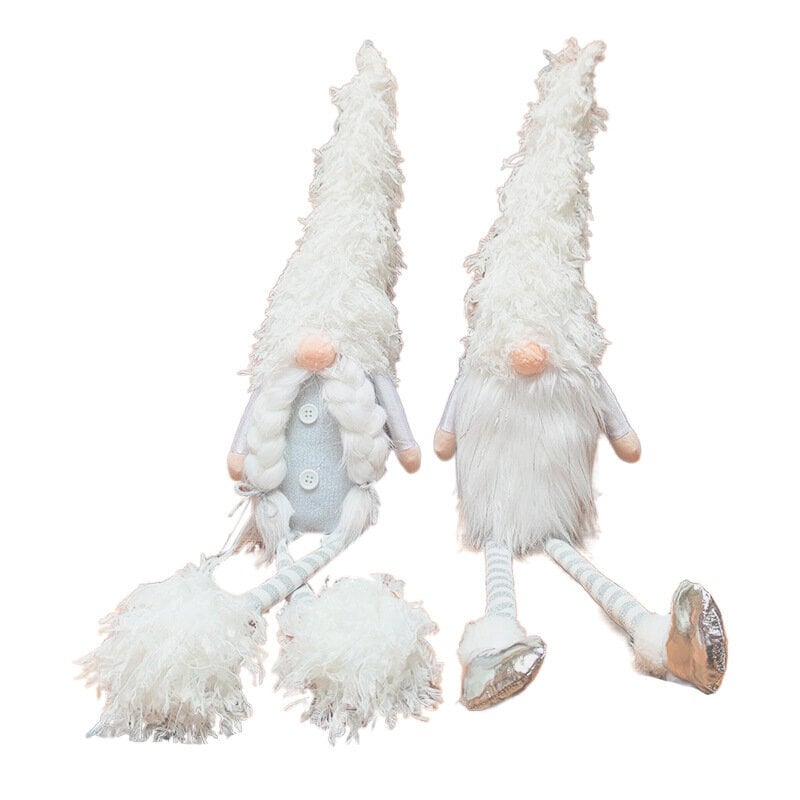 2 Pack joulukoristeita Kodinsisustus Valkoinen pitkäjalkainen pohjoismainen Old Man Doll Kasvoton nukke hinta ja tiedot | Joulukoristeet | hobbyhall.fi