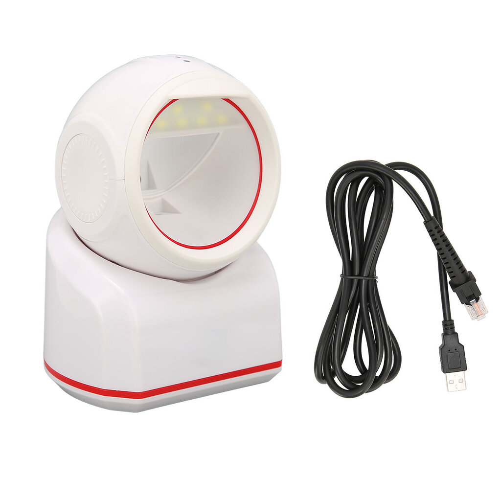 Viivakoodiskanneri USB 2D 1D Omnidirectional Sensing 617nm punainen LED pöytätietokoneen tarranlukija puhelimen tietokoneen näytöille valkoinen hinta ja tiedot | E-kirjojen lukulaitteet | hobbyhall.fi