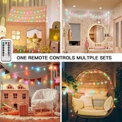 Globe String Lights Makuuhuone, 100 ledin luokkahuoneen valot, sisävalot asuntolaan, syntymäpäivä, takapiha, patio, puutarha, juhlat, oleskelu hinta ja tiedot | Lastenhuoneen valaisimet | hobbyhall.fi