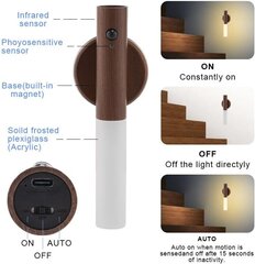 LED-liiketunnistinvalot seinävalaisimet, 2 kpl paristokäyttöisiä seinävalaisimia. Ladattava valaistus käytävän portaiden magneettiseen 360°:een kääntymiseen hinta ja tiedot | Lastenhuoneen valaisimet | hobbyhall.fi