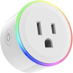 Älykäs pistoke, jossa RGB-himmennettävä LED-valotuki Alexa Echo Google Assistant Voice Control Wi-Fi 2.4G Connection App Kaukosäädin Ajastin Aikataulu ETL-sertifioitu 10A pistorasia hinta ja tiedot | Lastenhuoneen valaisimet | hobbyhall.fi