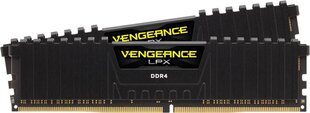 Corsair Vengeance LPX DDR4, 8GB(2x4GB), 2666MHz, CL16, Black (CMK8GX4M2A2666C16) hinta ja tiedot | Muisti (RAM) | hobbyhall.fi