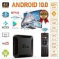 Android 10.0 IPTV Box 2 Gt RAM 16 Gt ROM Mini Smart TV Box, 4K HD/3D/Quad Core H313 64 Bits/2.4GHz WiFi/LAN10/100M soitin hinta ja tiedot | Digiboksit | hobbyhall.fi