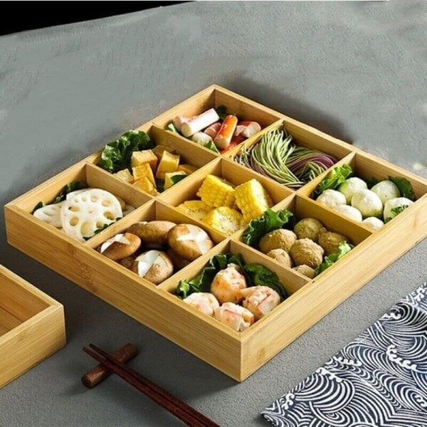 Girds Bambu Servingbricka Fruit Plate Hot Pot Snack Plate Matr?tter Plate hinta ja tiedot | Astiat | hobbyhall.fi