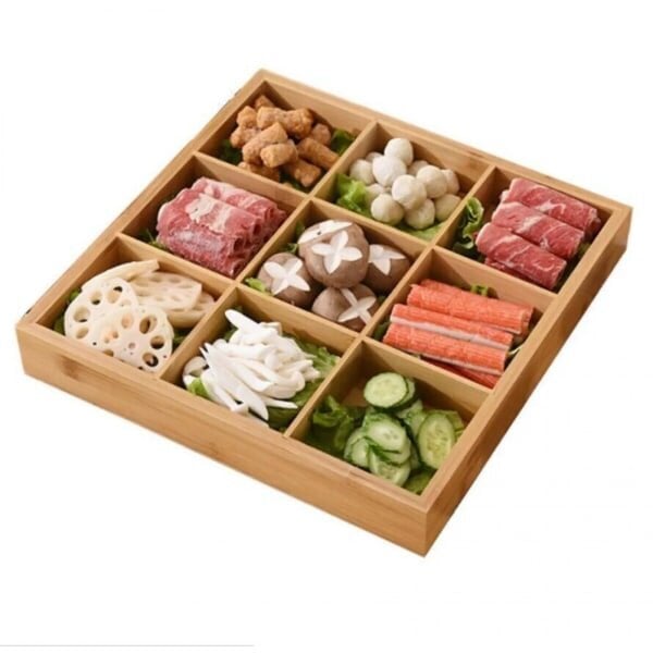 Girds Bambu Servingbricka Fruit Plate Hot Pot Snack Plate Matr?tter Plate hinta ja tiedot | Astiat | hobbyhall.fi