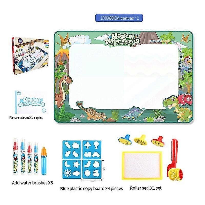 Vesimatto Water Doodle Mat - Uudelleenkäytettävä lasten piirustuslelu, sotkumaton väritystaulu eläinmaailman kuviolla hinta ja tiedot | Maalaustarvikkeet | hobbyhall.fi