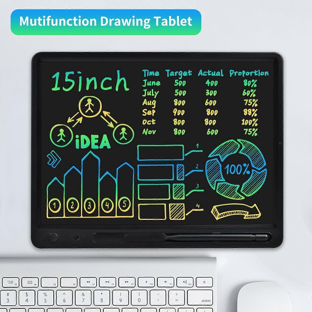 15 tuuman digitaalinen piirustustabletti LCD kirjoitus uudelleenkäytettävä elektroninen grafiikkalevy kannettava lasten käsinkirjoitusalusta toimistoon ja kotiin hinta ja tiedot | Maalaustarvikkeet | hobbyhall.fi
