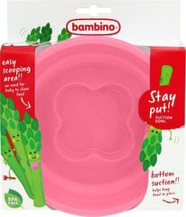 Bambino Stay Put -kulho, 6+ kk, vaaleanpunainen hinta ja tiedot | Vauvan ja lasten astiat | hobbyhall.fi