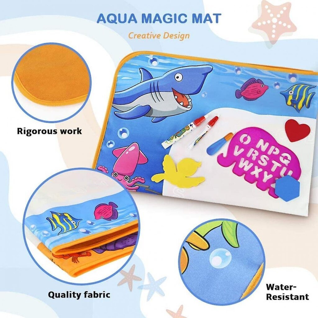 XYC Water Doodle Mat - Lasten Maalaus kirjoitus Doodle Lelumatto - Väri Doodle Piirustusmatto Tuo Magic Pens Opetusleluja 2 3 4 5 6 7 ikäisille hinta ja tiedot | Maalaustarvikkeet | hobbyhall.fi