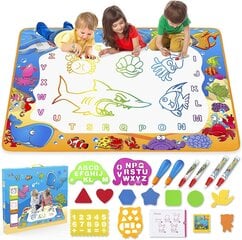 XYC Water Doodle Mat - Lasten Maalaus kirjoitus Doodle Lelumatto - Väri Doodle Piirustusmatto Tuo Magic Pens Opetusleluja 2 3 4 5 6 7 ikäisille hinta ja tiedot | Maalaustarvikkeet | hobbyhall.fi