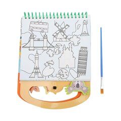 Magic Water Book Travel The World Loogisen ajattelun keskittymisharjoittelu Kannettava Magic Water Coloring Book hinta ja tiedot | Maalaustarvikkeet | hobbyhall.fi