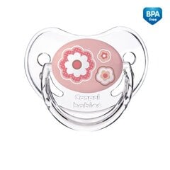 Silikoninen ortodonttinen tutti CANPOL Newborn 6-18kk 22/566, pink flowers hinta ja tiedot | Tutit | hobbyhall.fi