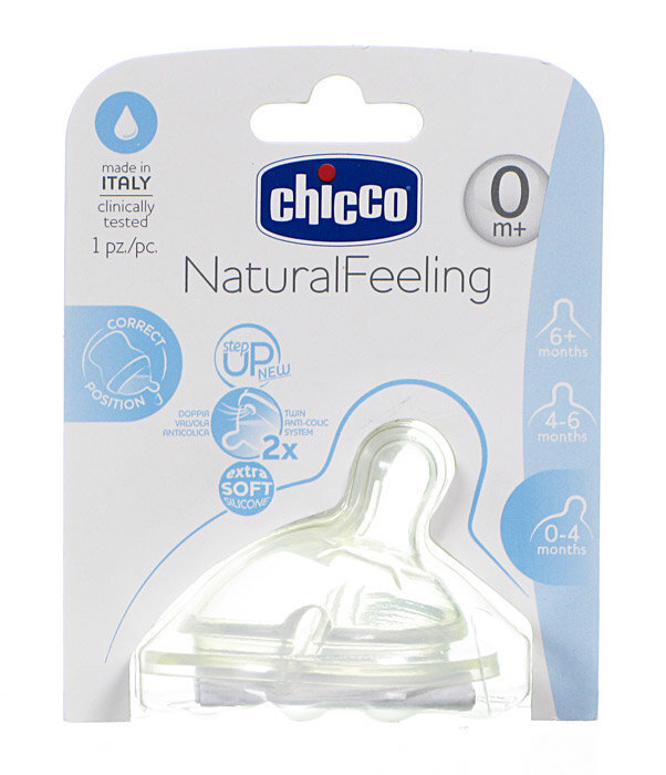 Silikonitutti Chicco Natural Feeling, 0+ kk hinta ja tiedot | Tuttipullot ja tarvikkeet | hobbyhall.fi