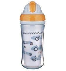 Urheilupullo silikonipillillä Canpol Babies Cars 260ml, 74/053 hinta ja tiedot | Tuttipullot ja tarvikkeet | hobbyhall.fi