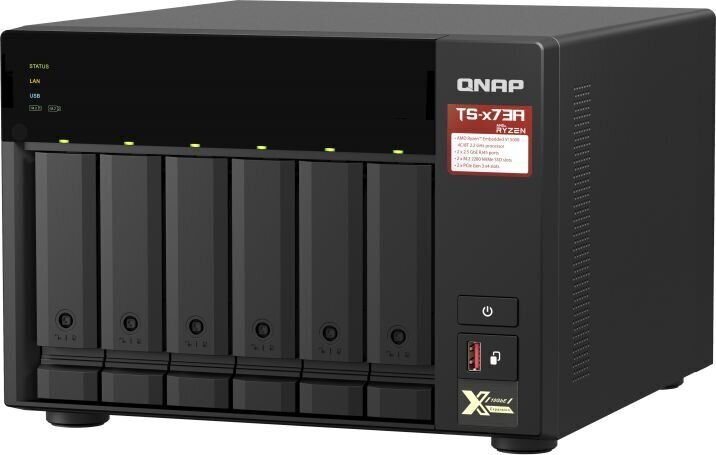 NAS STORAGE TOWER 6BAY 8GB/TS-673A-8G QNAP hinta ja tiedot | Ulkoiset kovalevyt | hobbyhall.fi