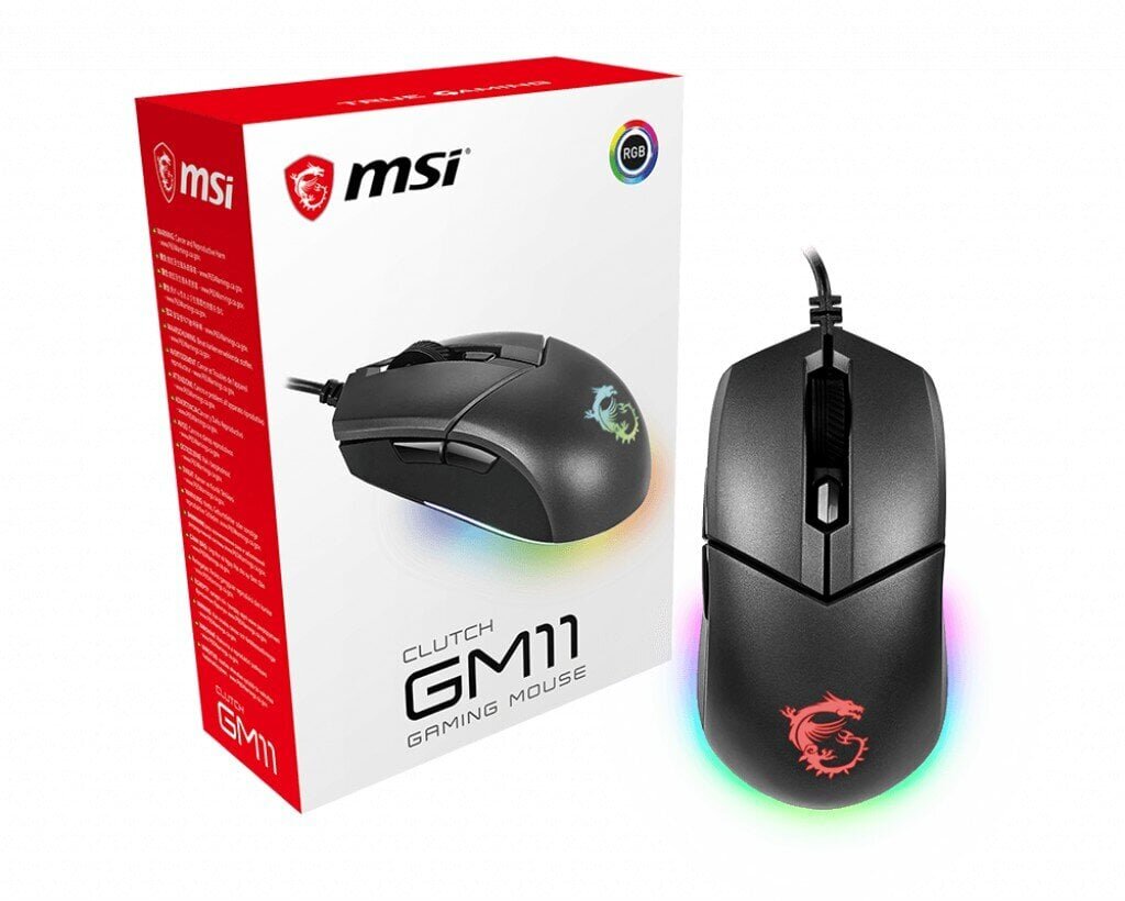 MSI Clutch GM11, musta hinta ja tiedot | Hiiret | hobbyhall.fi