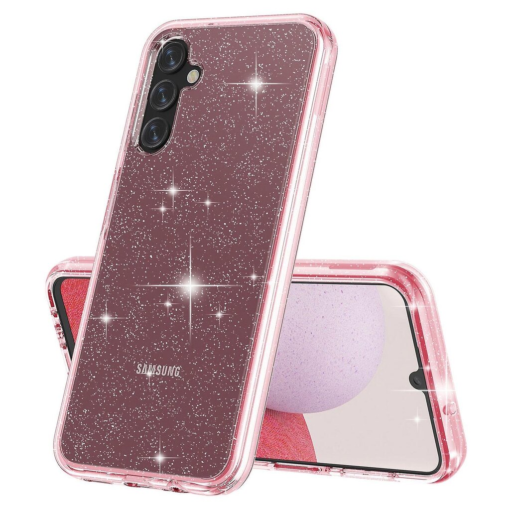 Samsung Galaxy A14 5G Glittery Powder Pehmeä TPU + Kova PC-puhelinkotelo Matkapuhelimen takakuori hinta ja tiedot | Puhelimen kuoret ja kotelot | hobbyhall.fi