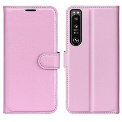 Sony Xperia 1 Iv Litchi Pattern Vasen ja Oikea Avautuva Matkapuhelimen suojakuori Punainen hinta ja tiedot | Puhelimen kuoret ja kotelot | hobbyhall.fi