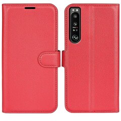 Sony Xperia 1 Iv Litchi Pattern Vasen ja oikea avautuva matkapuhelimen suojakuori hinta ja tiedot | Puhelimen kuoret ja kotelot | hobbyhall.fi