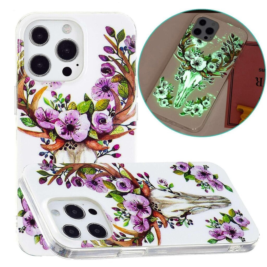 Iphone 14 Pro Max Imd Luminous Pattern Tpu -matkapuhelinkotelolle Deer Head hinta ja tiedot | Puhelimen kuoret ja kotelot | hobbyhall.fi