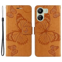 Redmi 13C 4G kohokuvioidulle Series-2 Butterfly kohokuvioidulle matkapuhelimen nahkakotelolle hinta ja tiedot | Puhelimen kuoret ja kotelot | hobbyhall.fi