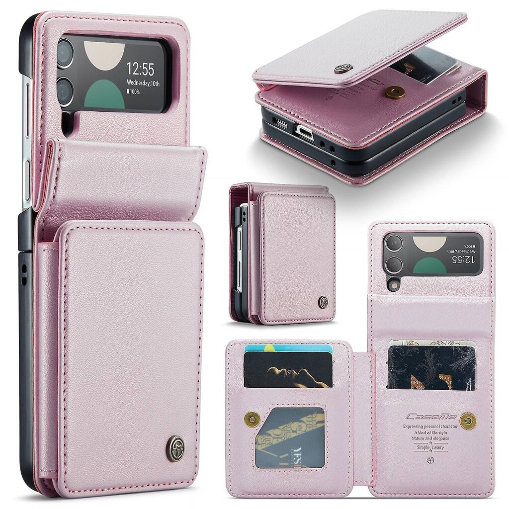 Caseme C22 -sarja Samsung Galaxy Z Flip3 5G -kotelolle Litchi Texture Rfid - estävä matkapuhelimen kansi hinta ja tiedot | Puhelimen kuoret ja kotelot | hobbyhall.fi