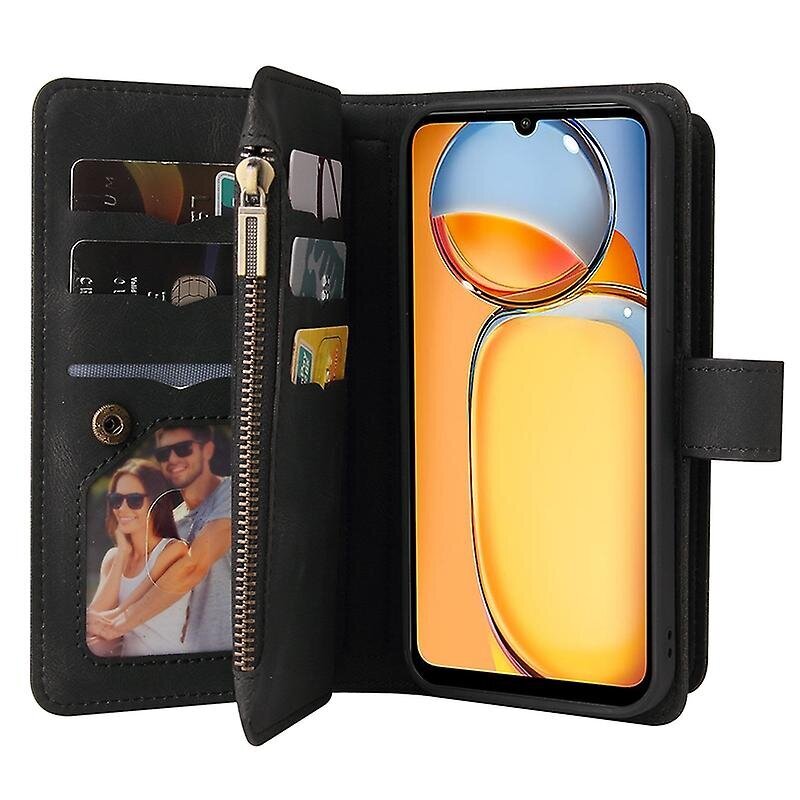 Redmi 13C Multi-Function Series-2 15 Card Skin Feel -monitoiminen vetoketjullinen matkapuhelinkotelo hinta ja tiedot | Puhelimen kuoret ja kotelot | hobbyhall.fi