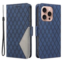 iPhone 16 Pro -kotelolle Rhombus Grid PU-nahkainen lompakko Matkapuhelimen kansi - musta hinta ja tiedot | Puhelimen kuoret ja kotelot | hobbyhall.fi