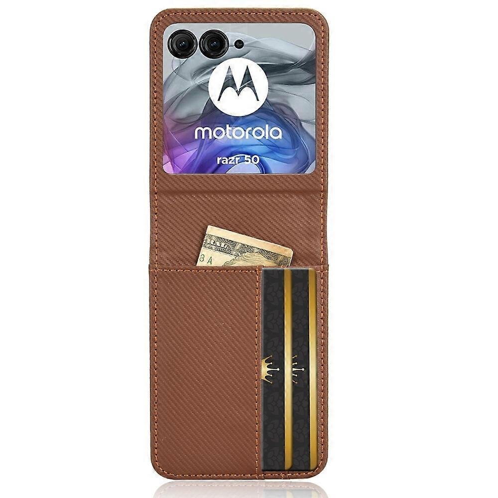 Motorola Razr 50 5G Case PU Nahka + PC-korttipidike matkapuhelimen kansi - valkoinen hinta ja tiedot | Puhelimen kuoret ja kotelot | hobbyhall.fi