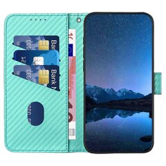 YX0070 Infinix Hot 50 4G lompakkokotelolle Hiilikuiturakenne Nahkakennotarvikkeet Puhelimen kansi - hinta ja tiedot | Puhelimen kuoret ja kotelot | hobbyhall.fi